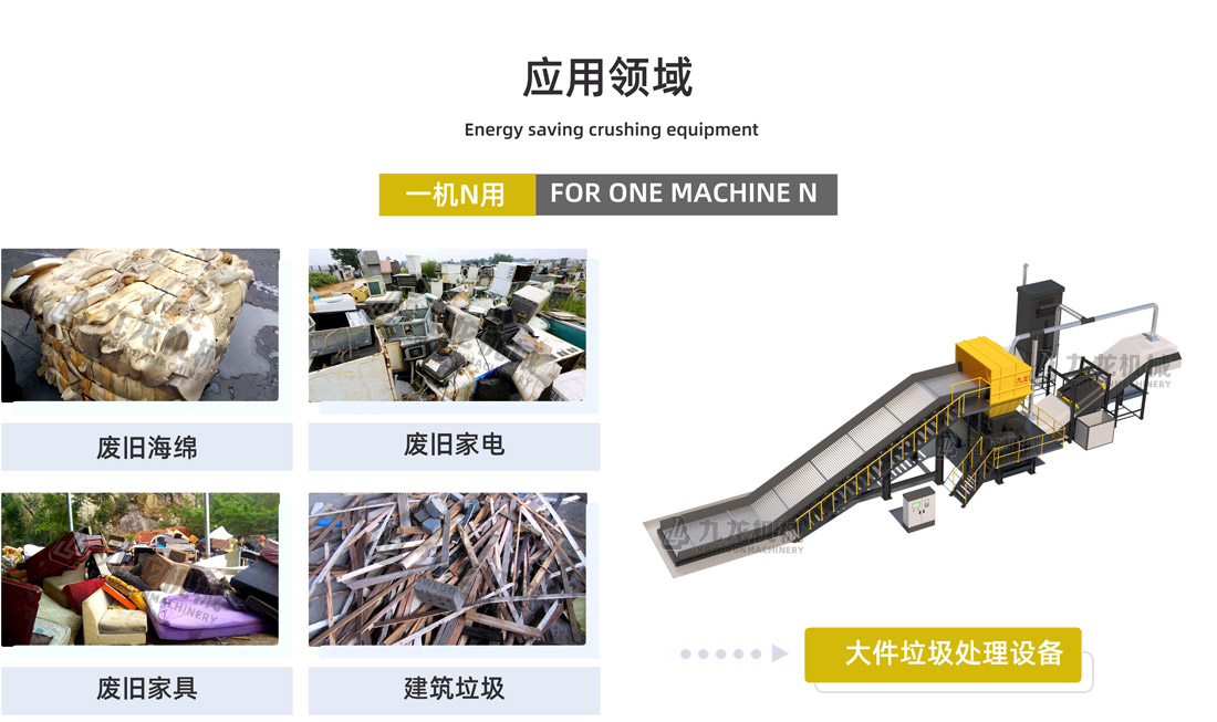 大件垃圾粉碎機應用物料